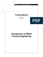 Introduction To PRO/II Process Engineering: Training Manual