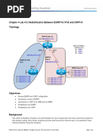 Chapter 4 Lab 4-3, Redistribution Between Eigrp For Ipv6 and Ospfv3 Topology