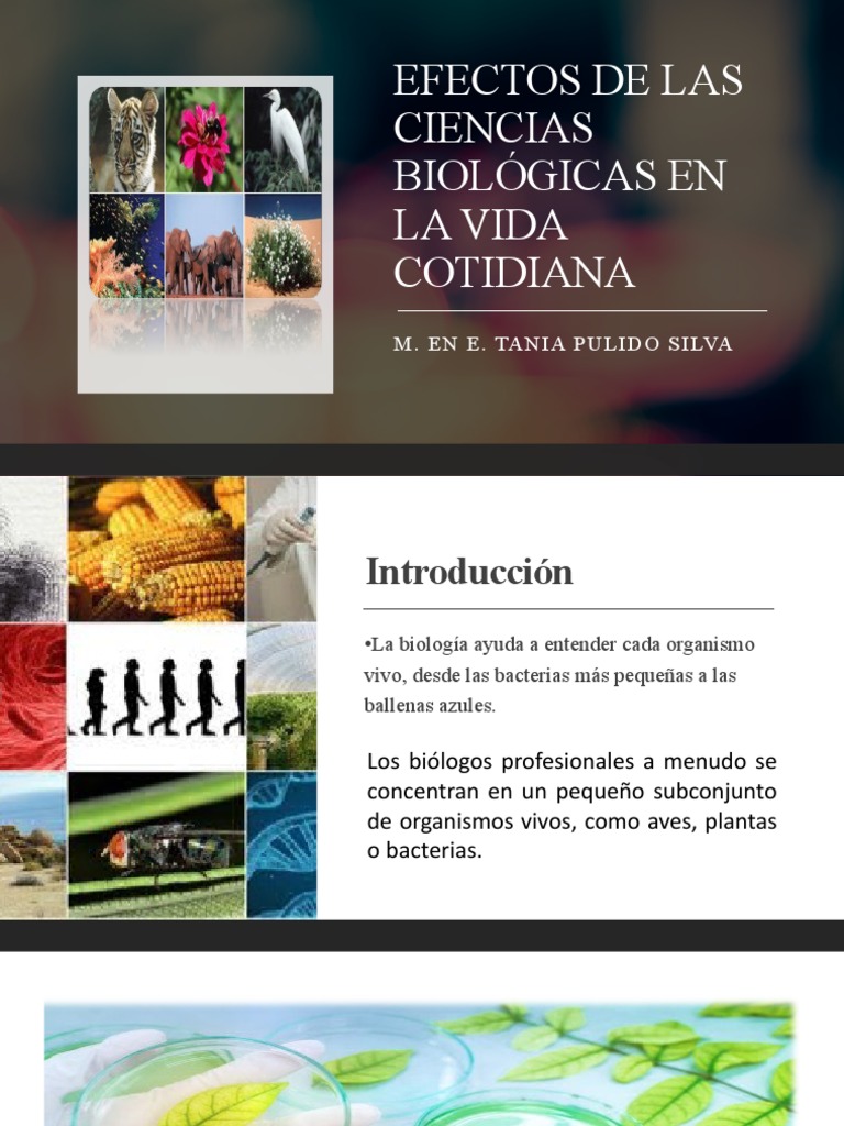 Efectos de las ciencias biológicas en la vida cotidiana