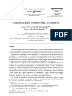 Conceptualising Sustainability Assessment: Jenny Pope, David Annandale, Angus Morrison-Saunders