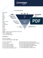Time in - On - at Location: Unit 3 - Vocabulary Please Study The Vocabulary Before You Start Each Unit