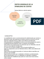 Elementos Generales de La Contabilidad de Costos: Materia Prima Mano de Obra