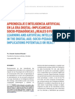 Aprendizaje E Inteligencia Artificial en La Era Digital: Implicancias Socio-Pedagógicas ¿Reales O Futuras?