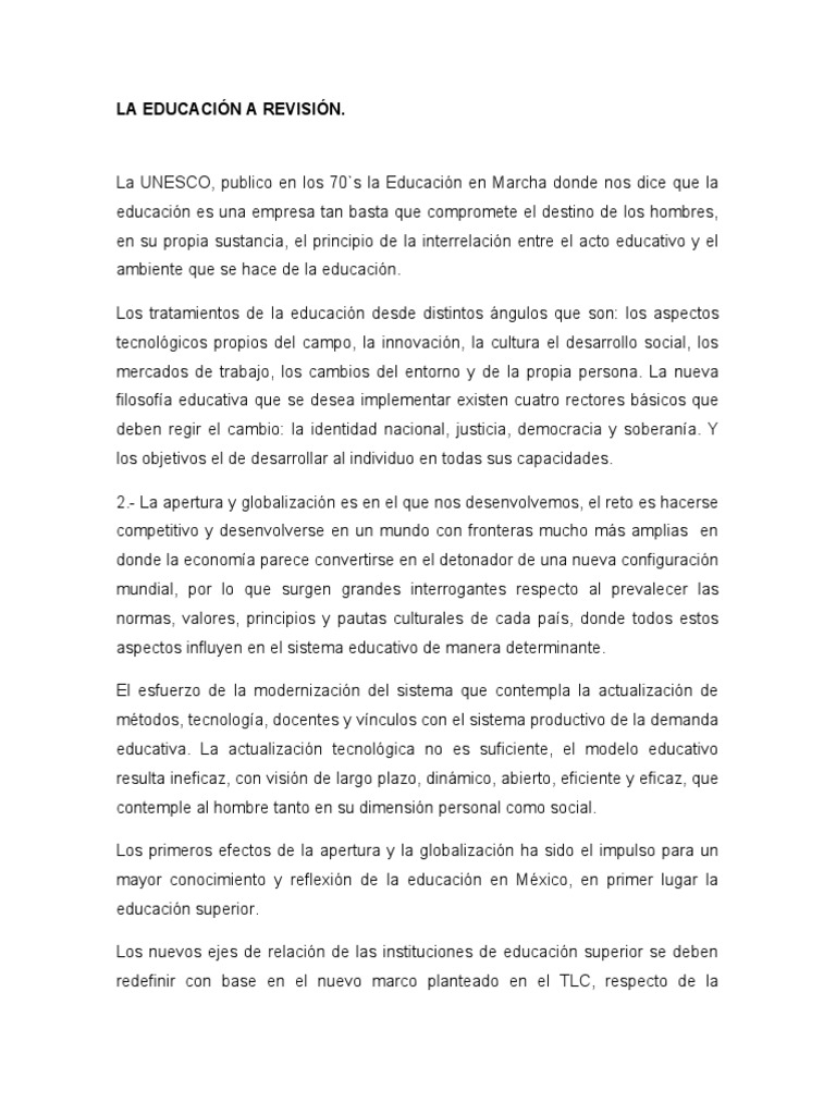 La Educación A Revisión | PDF | Teoría de la modernización | México, image size:768x1024