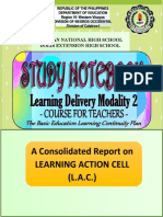 A Consolidated Report On Learning Action Cell (L.A.C.) : Laga-An National High School Dolis Extension High School