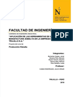 PDF Facultad de Ingenieria Aplicacion de Las Herramientas de La Manufactura DD