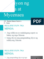 Relihiyon NG Minoa at Mycenaea