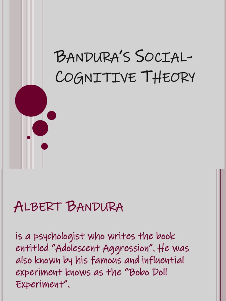 Social Cognitive Theory | PDF
