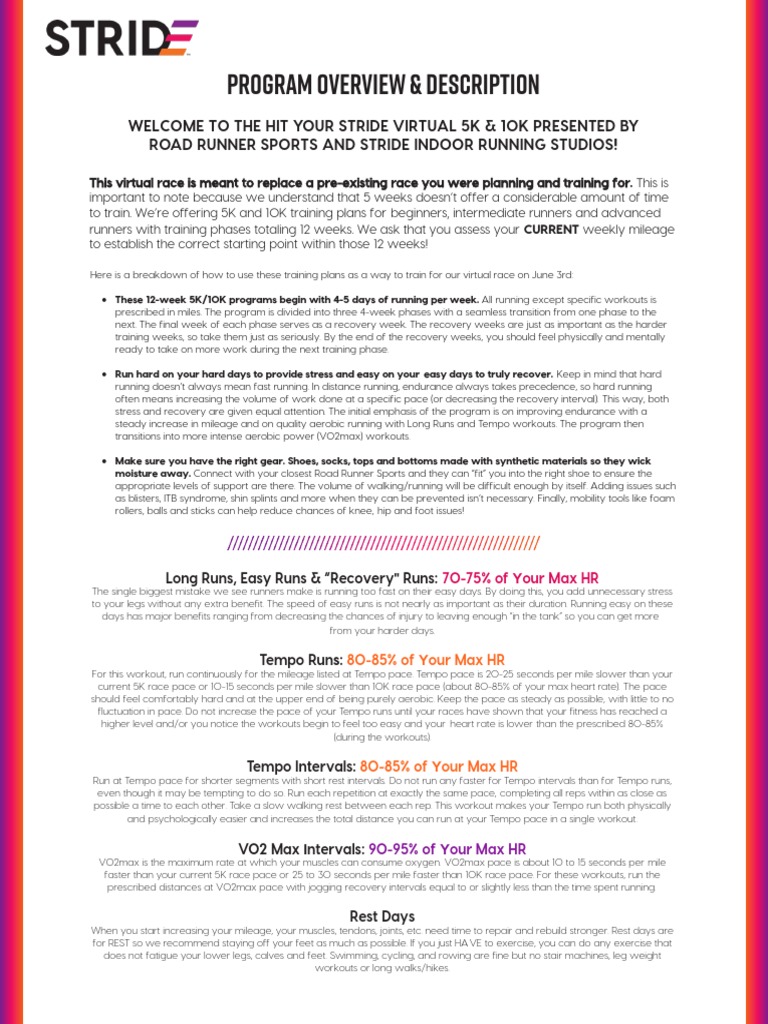 Intermediate 5K Training Plan Guide | PDF | Wellness