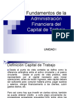 Unidad 1. Fundamentos AdmónCapital de Trabajo