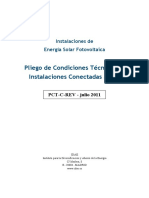 IDAE_Pliego de Condiciones Tecnicas Instalaciones Conectadas a Red_Julio 2011
