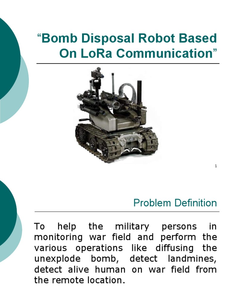 LoRa-Based Bomb Disposal Robot Project | PDF