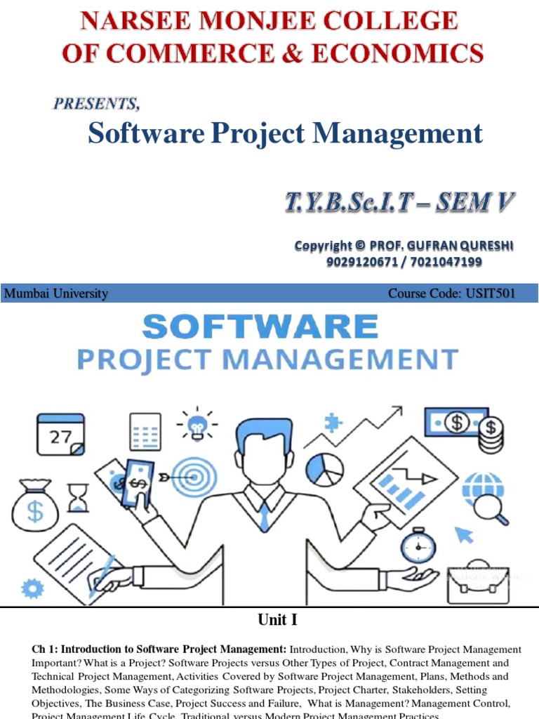 SPM Unit I & II | PDF | Project Management | Cost–Benefit Analysis