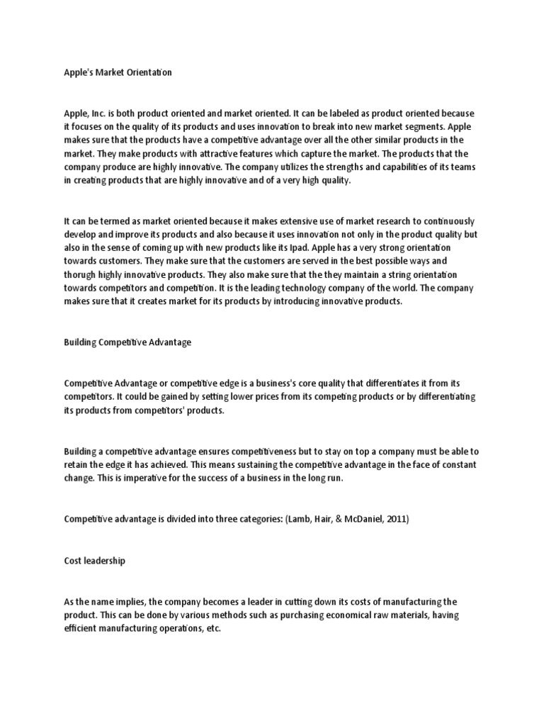 Apple | PDF | Competitive Advantage | Apple Inc.