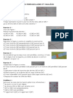 Exercices Droites Perpendiculaires Et Paralleles PDF