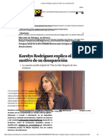 Karelys Rodríguez Explica El Motivo de Su Desaparición