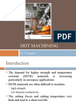 Hot Machining: Dr. P Kuppan