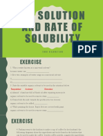 5.2 SOLUTION AND RATE OF SOLUBILITY Exercise