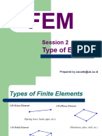 FEM2 Type of Elements