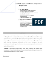 Analysis of Gender Affect in Family Support To Tribal Women's Entrepreneur in Bilaspur District WO BIBO