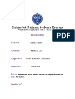 Concepto y Origen El Currículo Como Disciplina.