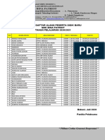 Jadwal Daftar Ulang