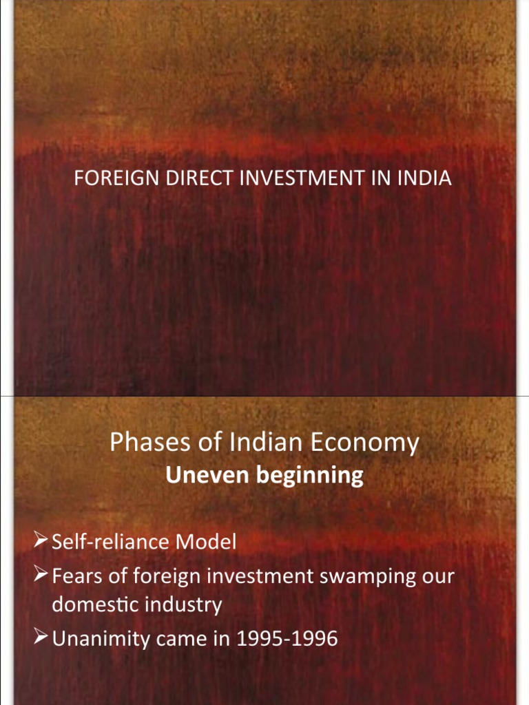Foreign Direct Investment in India Overview | PDF | Law