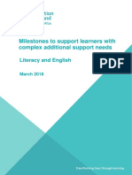 MilestonesLiteracyEnglish Supporting Learners With Complex Additional Needs PDF