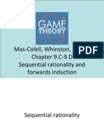 Mas-Colell, Whinston, Green: Chapter 9.C-9.D Sequential Rationality and Forwards Induction