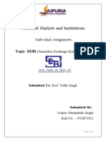 Financial Markets and Institutions: Individual Assignment