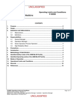 Unclassified: Operating Limits and Conditions P-50099