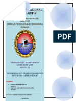 Determinación de viscosidad por el método de caída de bola