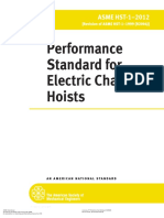 ASME HST-1 - Performance Standard For Electric Chain Hoists (2012) PDF
