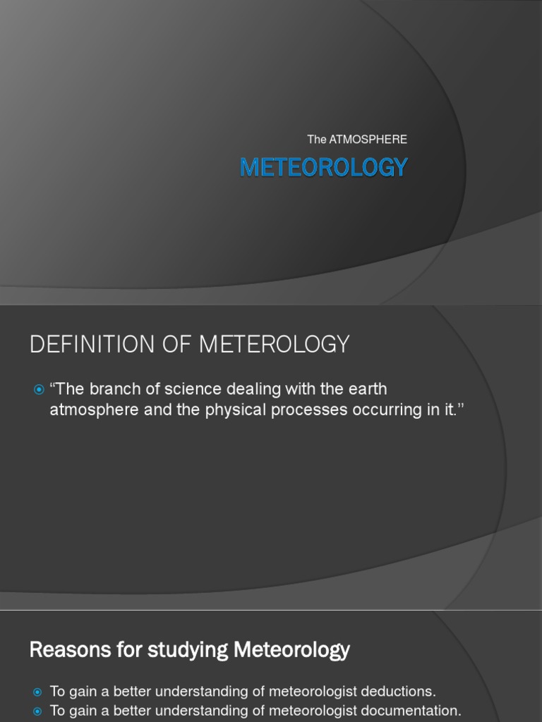 Meteorology Chapter 1 Pdf Atmosphere Of Earth Atmosphere