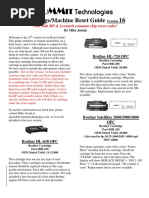 SU IT Technologies: Cartridge/Machine Reset Guide