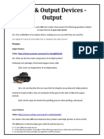 Input & Output Devices - Output: Printers