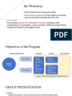 Objectives of The Workshop: Complementary Programs