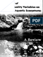 The Effect of Water Quality Variables On Aquatic Ecosystems - A Review