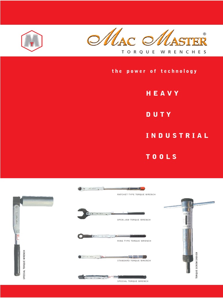 Torque Wrench Catalogue PDF Nut (Hardware) Torque