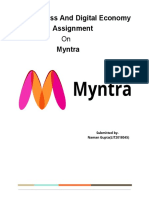 E-Business and Digital Economy Assignment Myntra: Submitted By-Naman Gupta (LIT2018045)