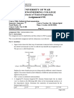 UW ChE Assignment on Instrumentation Terms