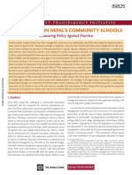 Social Audits in Nepal'S Community Schools: Measuring Policy Against Practice