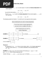 4.3 Linearly Independent Sets Bases:, + C + + C 0,, C 0, , C + C + + C