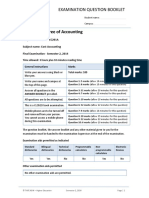 Associate Degree of Accounting: Examination Question Booklet