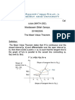 The Mean Value Theorem