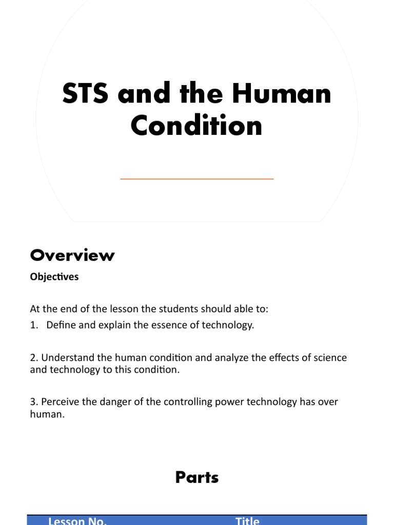 STS and The Human Condition | PDF