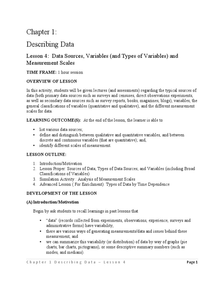 Understanding Data Types and Scales | PDF | Level Of Measurement ...
