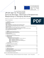JPICH Call For Proposals: Cultural Heritage, Identities & Perspectives: Responding To Changing Societies