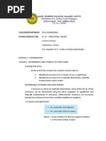 Ce 14 Module 1 Lesson 2 Determinacy and Stability of Structures
