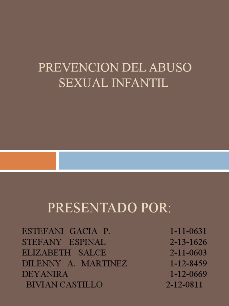 Prevención del Abuso Sexual Infantil | PDF | Abuso sexual | Abuso ...